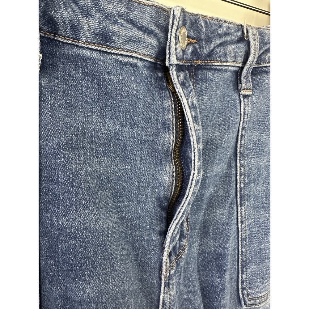 Judy Blue Macon Cargo Wide Leg Jeans High Rise Blue Denim Women's Plus Size 24W - Picture 4 of 16